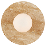 Бра в виде диска с плафоном из матового белого стекла Marble Glow варинант исполнения - 3 | Loft Concept в Ижевске