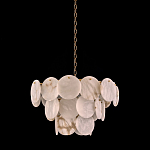 Люстра трехъярусная с подвесками из округлых элементов Cryptocrystalline Stone варинант исполнения - 2 | Loft Concept в Ижевске