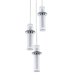 Подвесной светильник хром Trio Odile Acrylic Tube Hanging Lamp Chrome варинант исполнения - 1 | Loft Concept в Ижевске