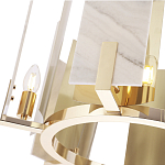 Люстра подвесная круглая с мраморными прямоугольными вставками и золотым основанием Диаметр 55 см Marble square Chandelier варинант исполнения - 3 | Loft Concept в Ижевске