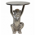 Столик с подстольем в виде обезьянки Bombay Nickel варинант исполнения - 2 | Loft Concept в Ижевске