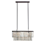 Люстра линейная прямоугольная с подвесками из натурального перламутра Nacre варинант исполнения - 1 | Loft Concept в Ижевске