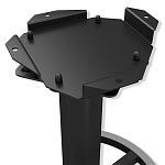 Барный стул вращающийся со спинкой и подлокотниками Douglas Rhombus Черный Велюр варинант исполнения - 6 | Loft Concept в Ижевске