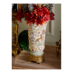 Ваза из фарфора на бронзовом основании Turquoise Blooming Garden варинант исполнения - 9 | Loft Concept в Ижевске