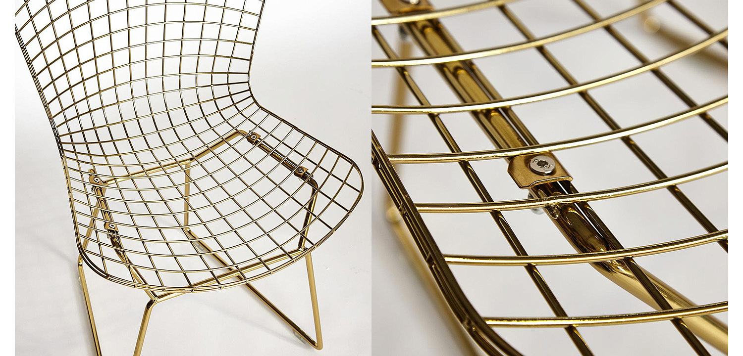 Стул Bertoia Side Chair gold - Loft-Concept в Ижевске