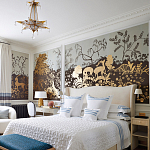 Обои ручная роспись в стиле Арт-деко Rateau Colourway SC-243 on Deep Rich Gold gilded paper варинант исполнения - 1 | Loft Concept в Ижевске