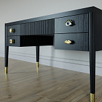 Письменный стол с 4-мя ящиками Elsa Dreams Black  варинант исполнения - 2 | Loft Concept в Ижевске