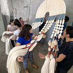 Настенное украшение из нитей Корона с кисточками Crown Wall Hanging варинант исполнения - 3 | Loft Concept в Ижевске