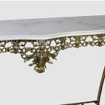 Консоль из бронзы с мраморной прямоугольной столешницей Bronze Console варинант исполнения - 2 | Loft Concept в Ижевске