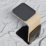 Stolik 90 поднос из массива дуба чёрного цвета варинант исполнения - 1 | Loft Concept в Ижевске