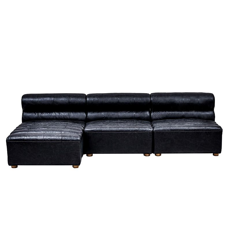 Диван Veronica Leather Sofa Черный в Ижевске | Loft Concept 