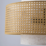 Подвесной светильник с декоративным поясом из плетеного бамбука Biuloggicu варинант исполнения - 7 | Loft Concept в Ижевске