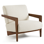 Кресло Avalon White Boucle из массива ореха варинант исполнения - 1 | Loft Concept в Ижевске