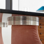 Обеденный стол со стеклянной столешницей и розовыми ножками с тканевой обивкой Wrigley варинант исполнения - 3 | Loft Concept в Ижевске