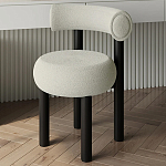 Стул с обивкой букле Pierres Grey Boucle Chair варинант исполнения - 2 | Loft Concept в Ижевске