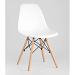 Пластиковый стул на ножках из массива бука Eames White  варинант исполнения - 1 | Loft Concept в Ижевске