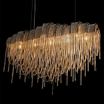 Люстра подвесная с металлическими цепочками и изогнутыми металлическими дугами 72 см Atlantis Chain варинант исполнения - 8 | Loft Concept в Ижевске