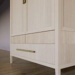 Шкаф платяной Primo с выдвижными ящиками шпон Черный дуб варинант исполнения - 5 | Loft Concept в Ижевске