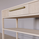 Дизайнерская Консоль с полкой и ящиком Primo Светлый дуб варинант исполнения - 3 | Loft Concept в Ижевске
