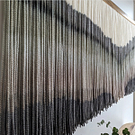 Пейзаж из нитей Макраме Wall decor Black and White Landscape варинант исполнения - 2 | Loft Concept в Ижевске