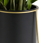 Кашпо из металла и латуни Elegance Elevated Planters черное варинант исполнения - 4 | Loft Concept в Ижевске