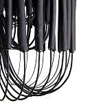 Люстра черная с несколькими ярусами деревянных палочек Bright Wooden Chandelier варинант исполнения - 6 | Loft Concept в Ижевске