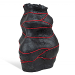 Ваза с красным кожаным жгутом "Красной нитью" варинант исполнения - 1 | Loft Concept в Ижевске