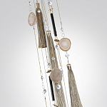 Люстра подвесная с 8-ю шарообразными плафонами из белого стекла с подвесками из камня и кисточками Agatelle варинант исполнения - 7 | Loft Concept в Ижевске