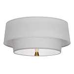 Потолочный светильник круглый серый с тканевым абажуром Ground Gray варинант исполнения - 1 | Loft Concept в Ижевске
