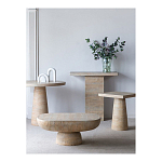 Столик кофейный кремового цвета с овальной столешницей и круглым основанием Cream Dalmen Table варинант исполнения - 8 | Loft Concept в Ижевске