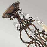 Люстра бронзового цвета с 4-мя лампами и подвесками из оптического стекла в классическом стиле Feiss варинант исполнения - 8 | Loft Concept в Ижевске