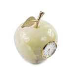 Часы настольные в виде яблока из натурального камня Оникс Stone Clock варинант исполнения - 2 | Loft Concept в Ижевске