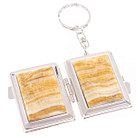 Зеркало брелок складное двухстороннее из натурального камня Оникс Silver Stone Mirrors варинант исполнения - 2 | Loft Concept в Ижевске