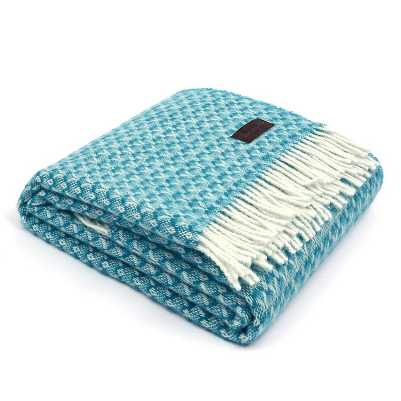 Плед BRIAS TRIANGLE 1510 Marzotto Голубой в Ижевске | Loft Concept 