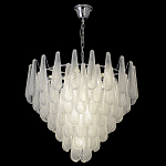 Люстра с подвесками из рифленного стекла в форме капель Textured Glass Chandelier варинант исполнения - 7 | Loft Concept в Ижевске