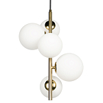 Подвесной светильник с 5-ю белыми шарообразными плафонами Bubble Chandelier варинант исполнения - 3 | Loft Concept в Ижевске
