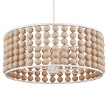 Люстра в форме цилиндра с вставками из деревянных бусин Wooden Beads варинант исполнения - 2 | Loft Concept в Ижевске