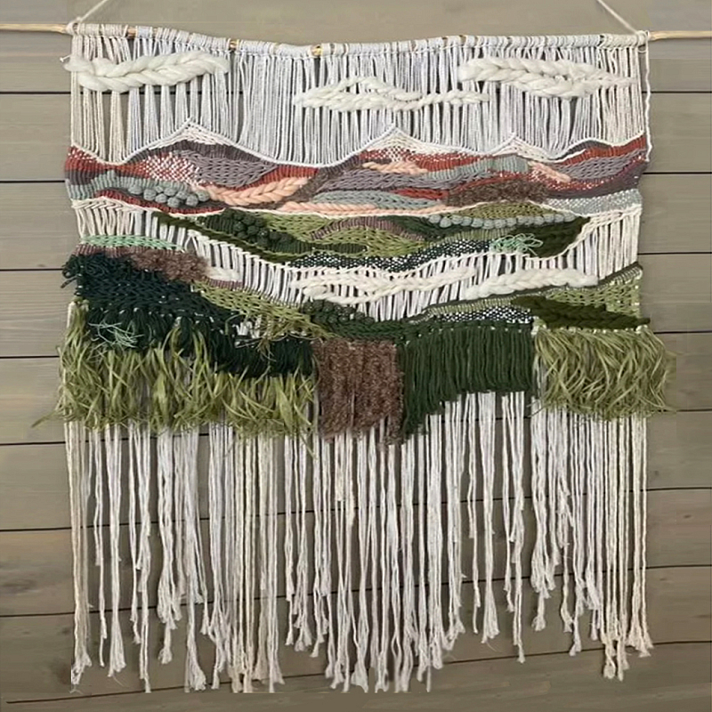  Гобелен Волшебный Лес в зеленых тонах Magic Forest I  Бежевый Зеленый в Ижевске | Loft Concept 