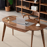 Стол рабочий округлой формы с ящиком  Working Moonnut Table варинант исполнения - 2 | Loft Concept в Ижевске