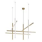 Люстра с 8-ю пересекающимися цилиндрическими плафонами на тонких тросах Trumpet tube варинант исполнения - 6 | Loft Concept в Ижевске