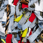 Ковер прямоугольный разноцветный из джинсовой одежды Zero Waste варинант исполнения - 3 | Loft Concept в Ижевске