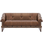 Трехместный диван Duncan винтажная коричневая кожа варинант исполнения - 1 | Loft Concept в Ижевске