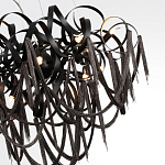 Люстра подвесная с объемной композицией из скрученных лент и металлических цепочек Atlantis Chain варинант исполнения - 5 | Loft Concept в Ижевске