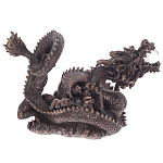 Декоративная статуэтка Дракон Fuzanglong Dragon Dark Bronze Statuette варинант исполнения - 1 | Loft Concept в Ижевске