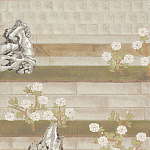 Обои ручная роспись The Art of Learning and Steps for the Flowers by Teo Yang Original colourway on Icefield India tea paper варинант исполнения - 1 | Loft Concept в Ижевске