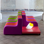 Дизайнерский кофейный стол на круглых ножках Poltronova T02 Pink Coffee Table варинант исполнения - 11 | Loft Concept в Ижевске