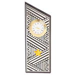 Часы подарочные настольные в виде погона Генерала из натурального камня Змеевик Silver Military Clock варинант исполнения - 7 | Loft Concept в Ижевске