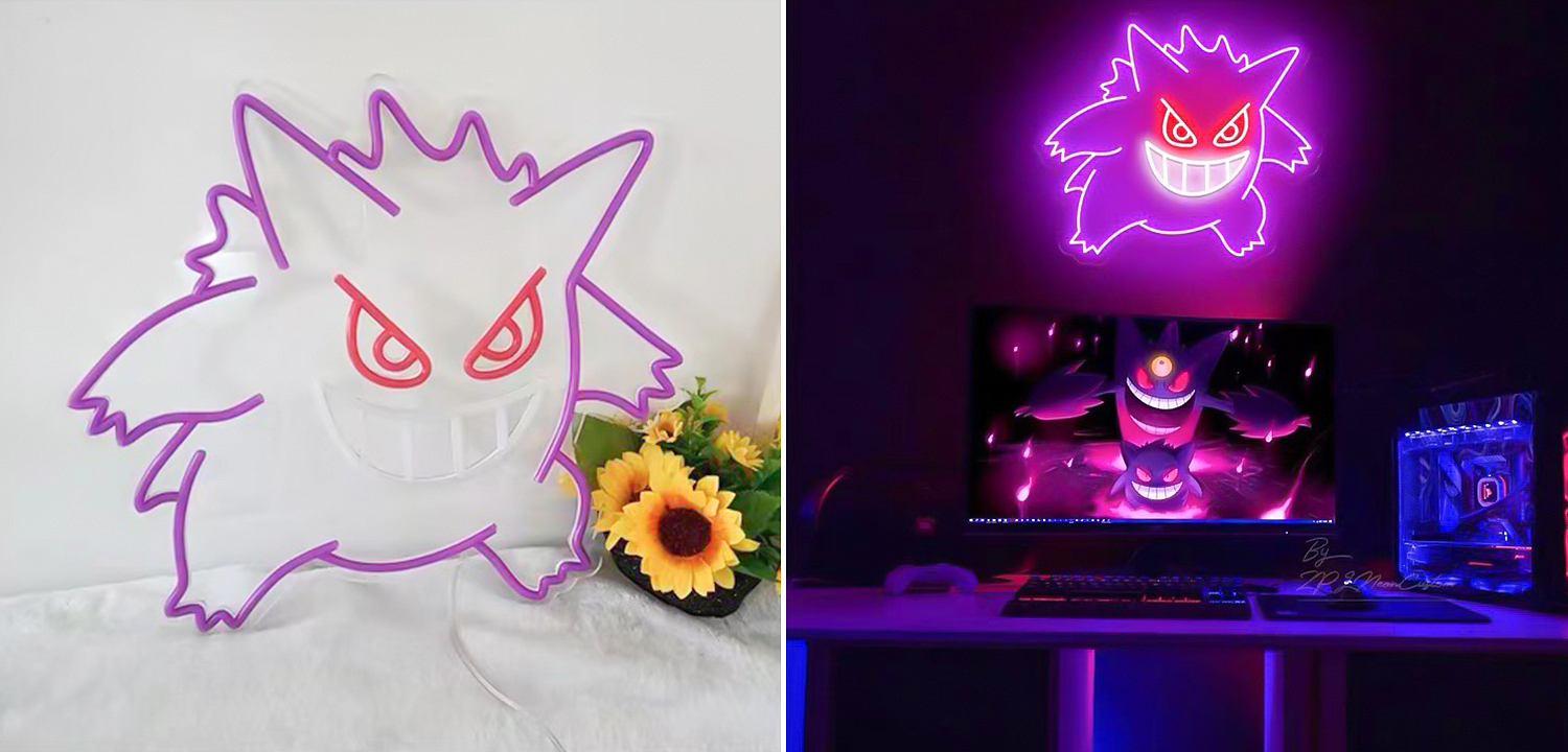 Неоновая настенная лампа Gengar Pokemon Neon Wall Lamp Неоновая настенная лампа Gengar Pokemon Neon Wall Lamp - Loft-Concept в Ижевске