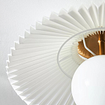 Потолочный светильник с белым плиссированным абажуром Headquarters варинант исполнения - 4 | Loft Concept в Ижевске