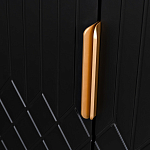 Комод черный округлой формы с рельефным фасадом Black Cut варинант исполнения - 3 | Loft Concept в Ижевске